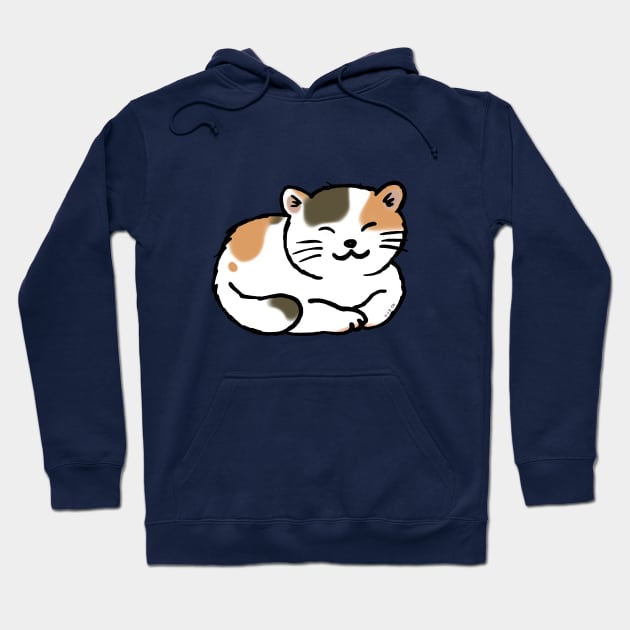 sleepy calico cat Hoodie by cartoonygifts